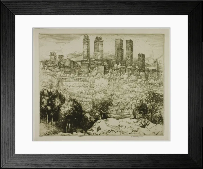 Framed Print : The City of Towers, 1909. Creator: Donald Shaw MacLaughlan Framed Print : The City of Towers, 1909. Creator: Donald Shaw MacLaughlan