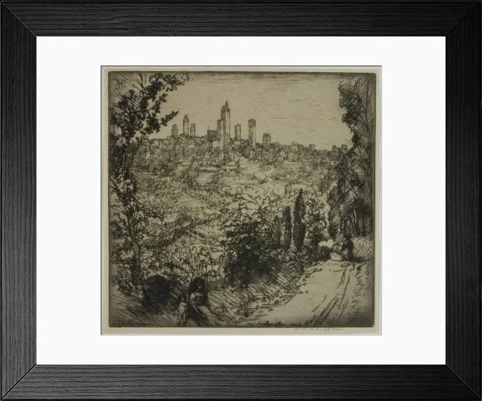 Framed Print : San Gimignano, 1909. Creator: Donald Shaw MacLaughlan Framed Print : San Gimignano, 1909. Creator: Donald Shaw MacLaughlan