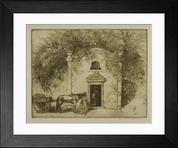 Framed Print : A Wayside Chapel, 1912. Creator: Donald Shaw MacLaughlan Framed Print : A Wayside Chapel, 1912. Creator: Donald Shaw MacLaughlan