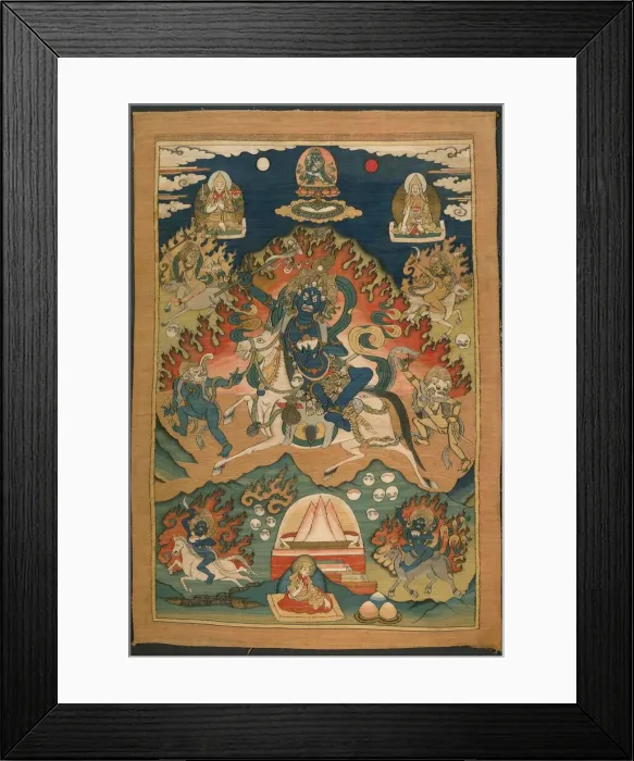 Framed Print : Wrathful Form of the Goddess Saraswati (Magzor Gyalmo) or Palden Llamo, 20th century Framed Print : Wrathful Form of the Goddess Saraswati (Magzor Gyalmo) or Palden Llamo, 20th century