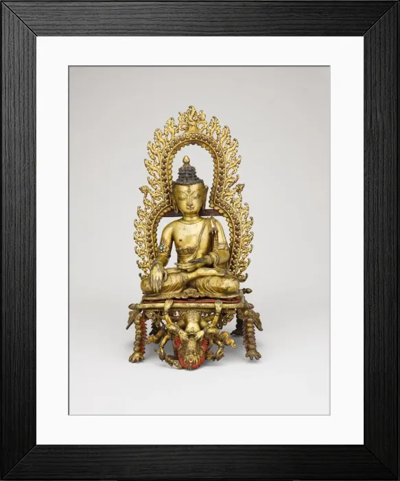 Framed Print : Buddha Triumphing over Mara (Maravijaya), 16th century. Creator: Unknown Framed Print : Buddha Triumphing over Mara (Maravijaya), 16th century. Creator: Unknown
