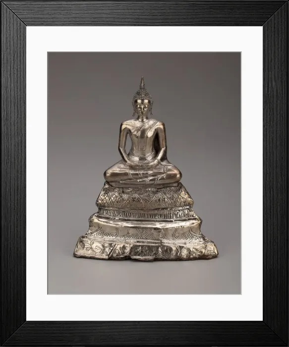 Framed Print : Buddha Seated in Meditation, 19th century. Creator: Unknown Framed Print : Buddha Seated in Meditation, 19th century. Creator: Unknown