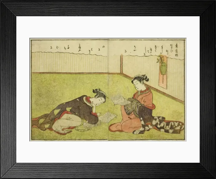 Framed Print : Double-page Illustration from Vol. 2 of Picture Book of Spring Brocades Framed Print : Double-page Illustration from Vol. 2 of Picture Book of Spring Brocades