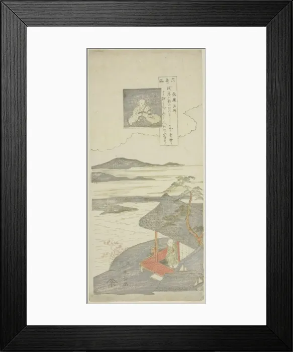 Framed Print : Poem by Kisen Hoshi, from the series Six Famous Poets (Rokkasen), c. 1764 / 65 Framed Print : Poem by Kisen Hoshi, from the series Six Famous Poets (Rokkasen), c. 1764 / 65