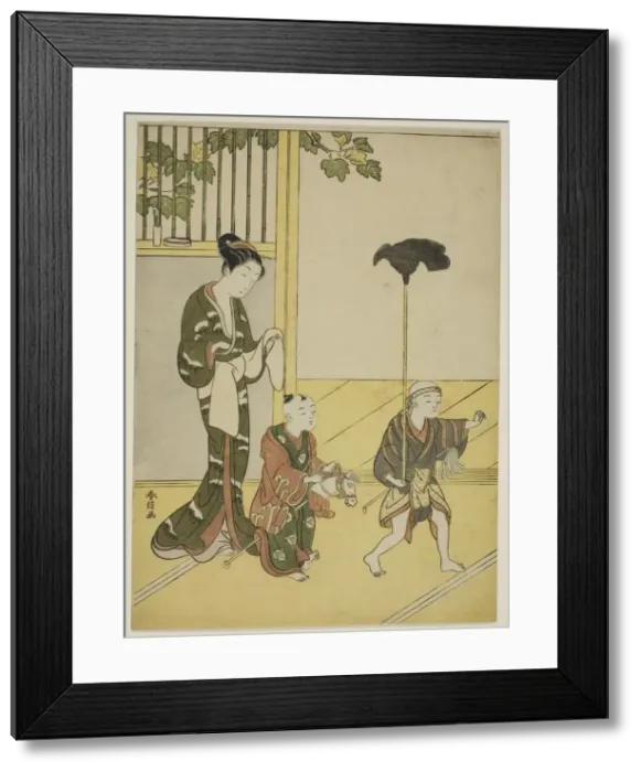 Framed Print : Playing Daimyos Procession, c. 1768 / 69. Creator: Suzuki Harunobu Framed Print : Playing Daimyos Procession, c. 1768 / 69. Creator: Suzuki Harunobu