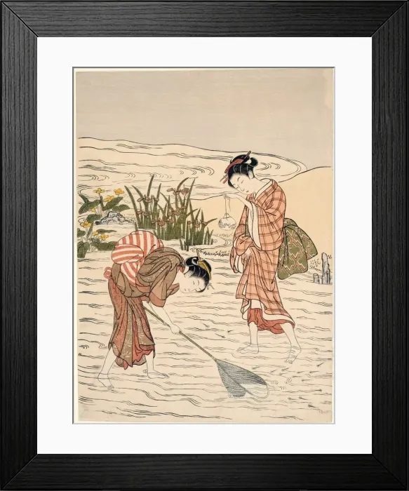 Framed Print : Fishing in Shallow Water, c. 1767 / 68. Creator: Suzuki Harunobu Framed Print : Fishing in Shallow Water, c. 1767 / 68. Creator: Suzuki Harunobu