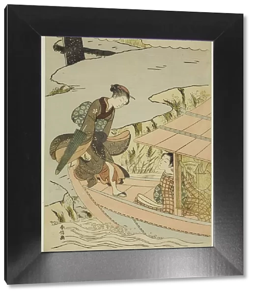 Girl Boarding a Boat, c. 1767  /  68. Creator: Suzuki Harunobu