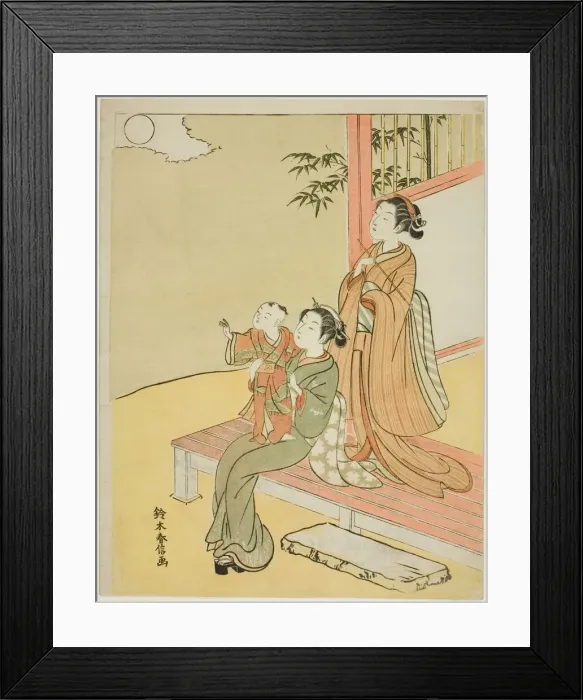 Framed Print : Viewing the Moon, c. 1767 / 68. Creator: Suzuki Harunobu Framed Print : Viewing the Moon, c. 1767 / 68. Creator: Suzuki Harunobu