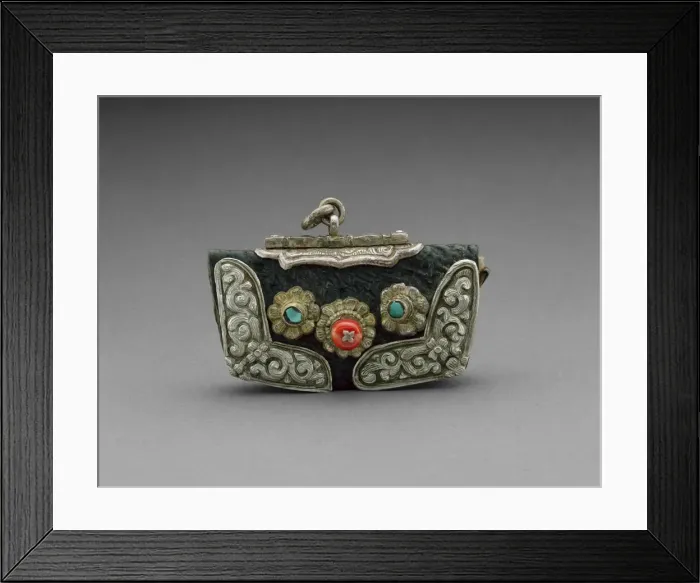 Framed Print : Tinder Pouch, 19th century. Creator: Unknown Framed Print : Tinder Pouch, 19th century. Creator: Unknown