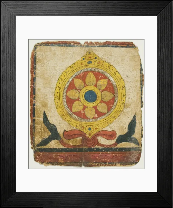 Framed Print : The Wheel of Law (Dharmachakra), from a Set of Initiation Cards (Tsakali) Framed Print : The Wheel of Law (Dharmachakra), from a Set of Initiation Cards (Tsakali)