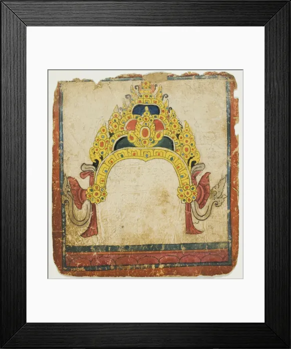 Framed Print : Jeweled Ritual Crown, from a Set of Initiation Cards (Tsakali), 14th / 15th century Framed Print : Jeweled Ritual Crown, from a Set of Initiation Cards (Tsakali), 14th / 15th century