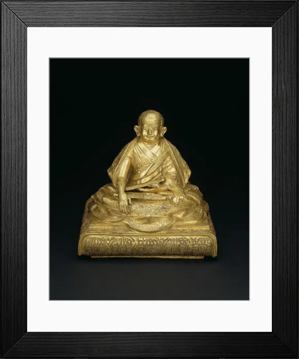 Framed Print : Portrait of the Great Fifth Dalai Lama, 18th century. Creator: Unknown Framed Print : Portrait of the Great Fifth Dalai Lama, 18th century. Creator: Unknown