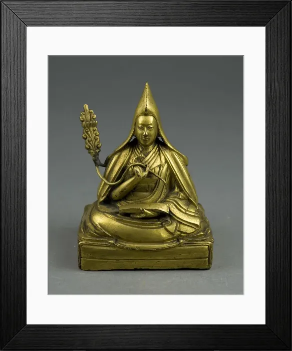 Framed Print : Portrait of the Seventh Dalai Lama, 19th century. Creator: Unknown Framed Print : Portrait of the Seventh Dalai Lama, 19th century. Creator: Unknown