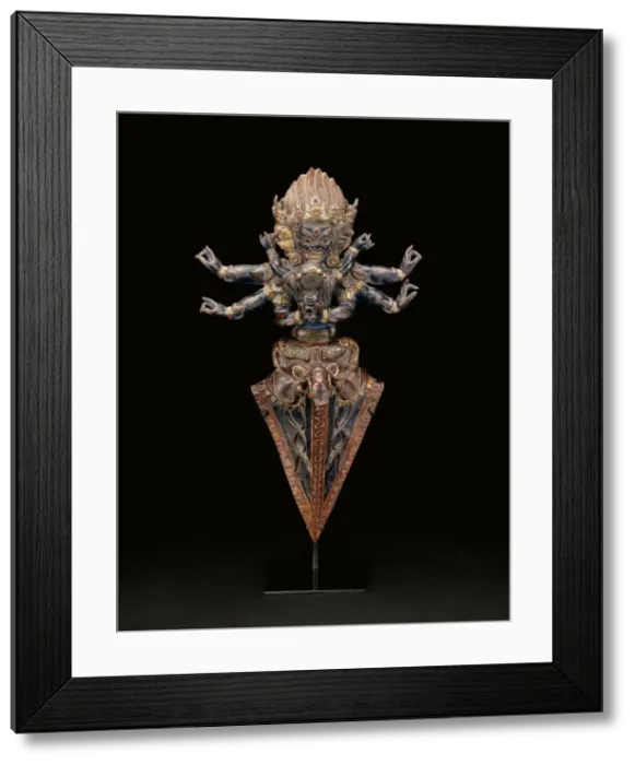 Framed Print : Personified Ritual Dagger (Vajrakila) in Ritual Embrace (Yab-yum), 16th century Framed Print : Personified Ritual Dagger (Vajrakila) in Ritual Embrace (Yab-yum), 16th century