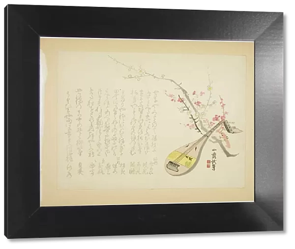Plums and Biwa, 1860s. Creator: Tanomura Shosai