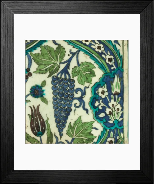 Framed Print : Tile, 16th / 17th century. Creator: Unknown Framed Print : Tile, 16th / 17th century. Creator: Unknown