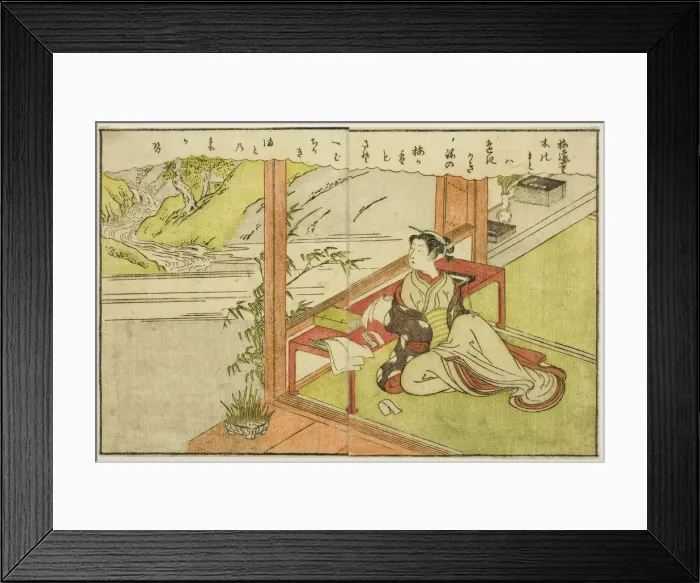 Framed Print : Double-page Illustration from Vol. 2 of Picture Book of Spring Brocades Framed Print : Double-page Illustration from Vol. 2 of Picture Book of Spring Brocades