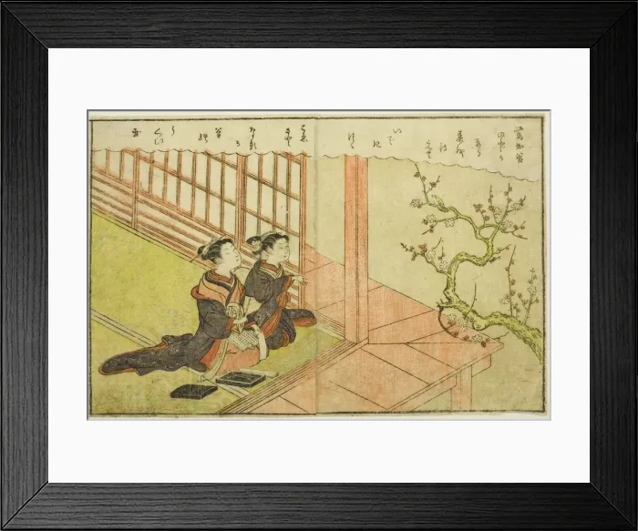 Framed Print : Double-page Illustration from Vol. 2 of Picture Book of Spring Brocades Framed Print : Double-page Illustration from Vol. 2 of Picture Book of Spring Brocades