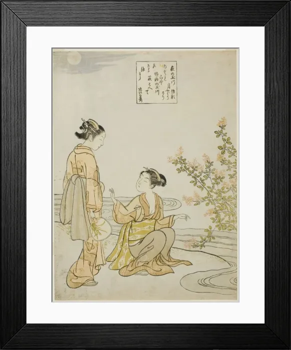 Framed Print : The Jewel River of Bush Clovers (Hagi no Tamagawa), from an untitled series of Six Jewel Framed Print : The Jewel River of Bush Clovers (Hagi no Tamagawa), from an untitled series of Six Jewel
