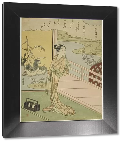 Poem by Minamoto no Saneakira Ason, from an untitled series of Thirty-Six Immortal Poets