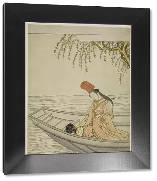 Shirabyoshi Dancer in Asazuma boat, c. 1766. Creator: Suzuki Harunobu