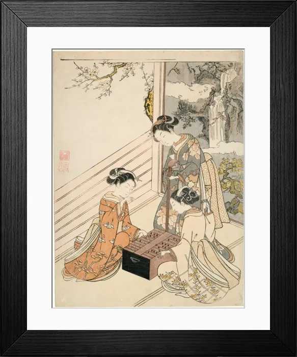 Framed Print : Watching the Game, c. 1766. Creator: Suzuki Harunobu Framed Print : Watching the Game, c. 1766. Creator: Suzuki Harunobu