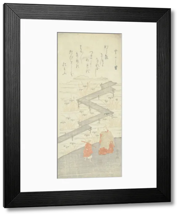 Framed Print : Eight-Platform Bridge (Yatsuhashi), from the Tale of Ise (Ise Monogatari), c Framed Print : Eight-Platform Bridge (Yatsuhashi), from the Tale of Ise (Ise Monogatari), c