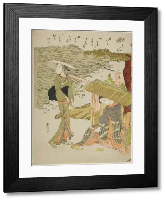 Framed Print : The Bamboo-Blind Shell (Sudaregai), from an untitled series of shells, c. 1769 Framed Print : The Bamboo-Blind Shell (Sudaregai), from an untitled series of shells, c. 1769