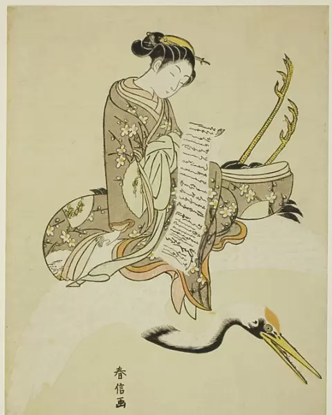 Girl Riding a Crane (parody of Hi Chobo [Chinese: Fei Zhangfang]), c. 1766  /  67