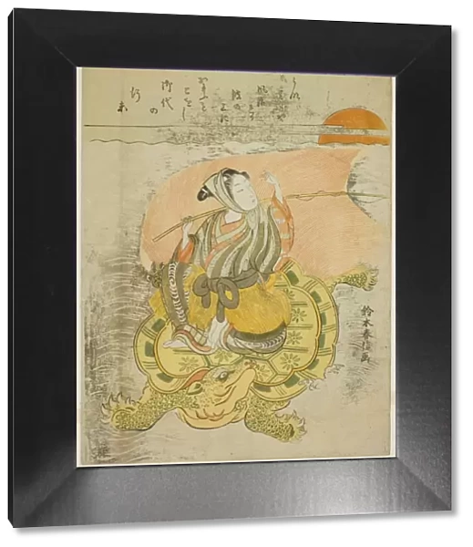 Young Man Riding a Giant Tortoise (parody of Urashima Taro), c. 1767  /  68