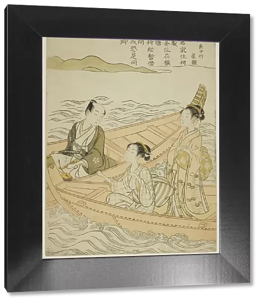 Meeting on the River (parody of Hakurakuten), c. 1767. Creator: Suzuki Harunobu