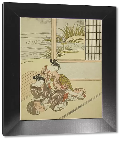 Two Women Strugging for a Fan, c. 1767  /  68. Creator: Suzuki Harunobu