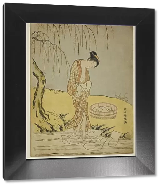 Washing Cloth in a Stream, c. 1768  /  69. Creator: Suzuki Harunobu
