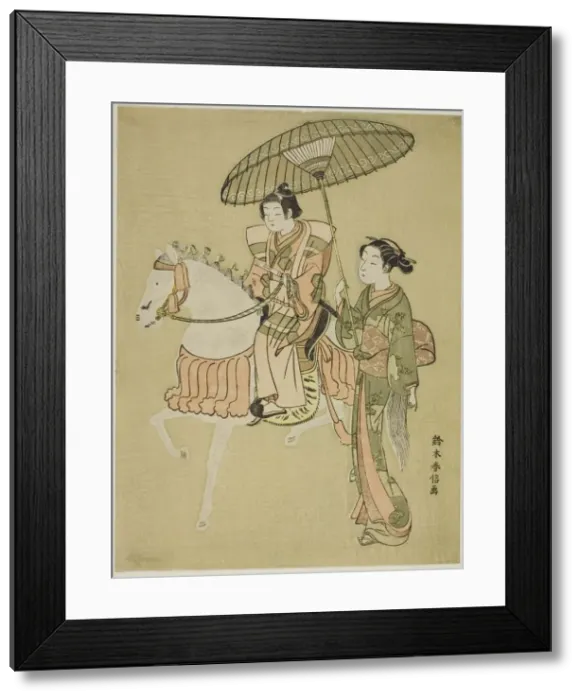 Framed Print : The Young Horseman, c. 1766 / 67. Creator: Suzuki Harunobu Framed Print : The Young Horseman, c. 1766 / 67. Creator: Suzuki Harunobu