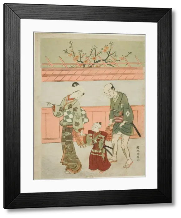 Framed Print : A Spring Outing, c. 1768. Creator: Suzuki Harunobu Framed Print : A Spring Outing, c. 1768. Creator: Suzuki Harunobu