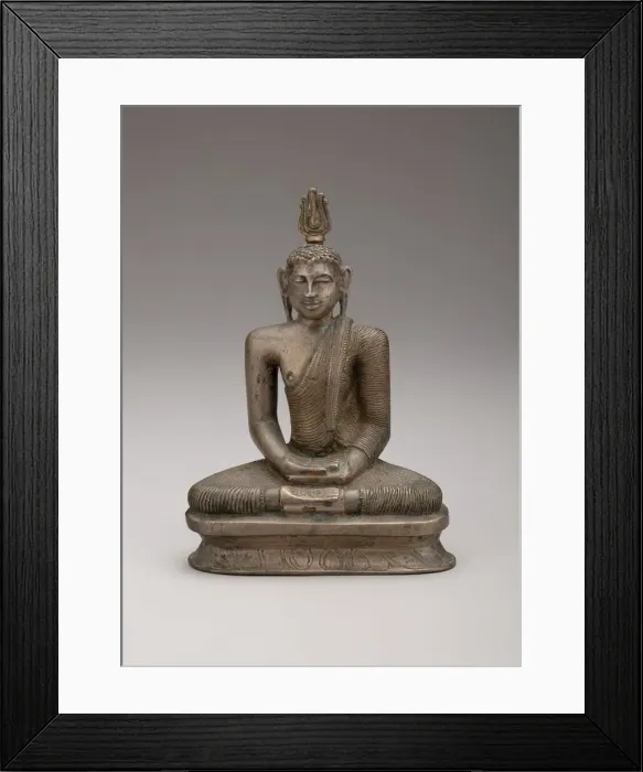 Framed Print : Buddha Seated in Meditation (Dhyanamudra), Kandyan period, 18th century. Creator: Unknown Framed Print : Buddha Seated in Meditation (Dhyanamudra), Kandyan period, 18th century. Creator: Unknown
