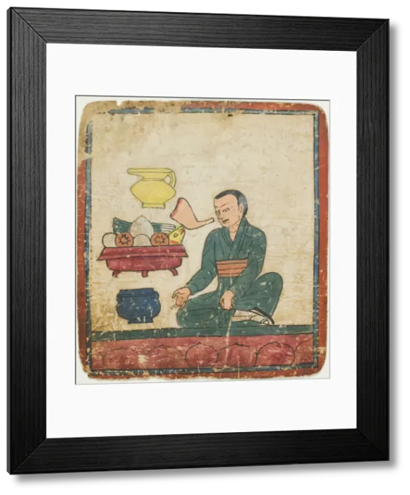 Framed Print : Presentation of Offerings, from a Set of Initiation Cards (Tsakali), 14th / 15th century Framed Print : Presentation of Offerings, from a Set of Initiation Cards (Tsakali), 14th / 15th century