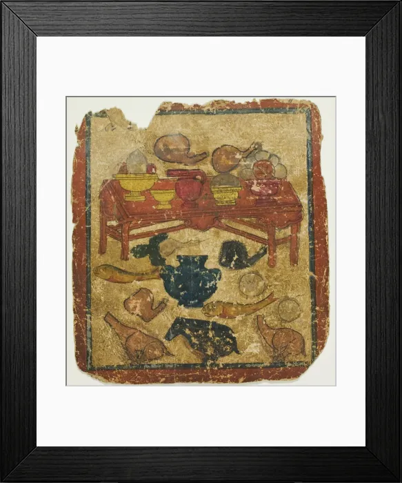 Framed Print : Offerings of Food, from a Set of Initiation Cards (Tsakali), 14th / 15th century Framed Print : Offerings of Food, from a Set of Initiation Cards (Tsakali), 14th / 15th century