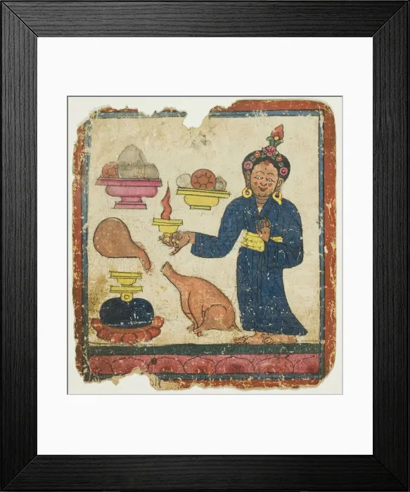 Framed Print : Image from a Set of Initiation Cards (Tsakali), 14th  /  15th century. Creator: Unknown