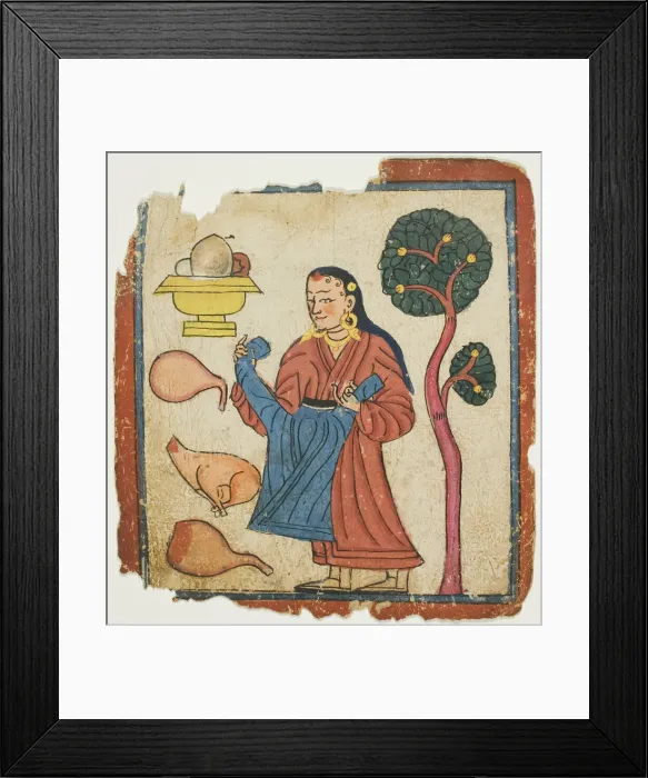 Framed Print : Image from a Set of Initiation Cards (Tsakali), 14th  /  15th century. Creator: Unknown