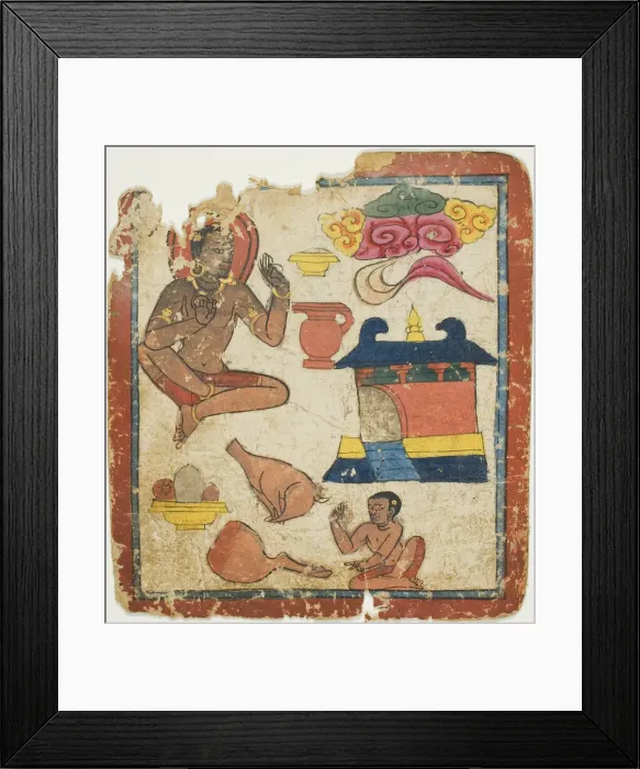 Framed Print : Image from a Set of Initiation Cards (Tsakali), 14th  /  15th century. Creator: Unknown