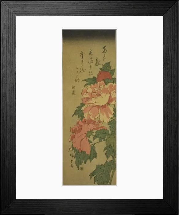 Framed Print : Peonies, c. 1843 / 47. Creator: Ando Hiroshige Framed Print : Peonies, c. 1843 / 47. Creator: Ando Hiroshige