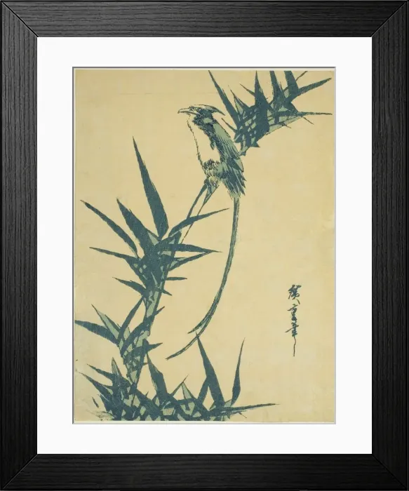 Framed Print : Long-tailed bird and bamboo, n. d. Creator: Ando Hiroshige Framed Print : Long-tailed bird and bamboo, n. d. Creator: Ando Hiroshige