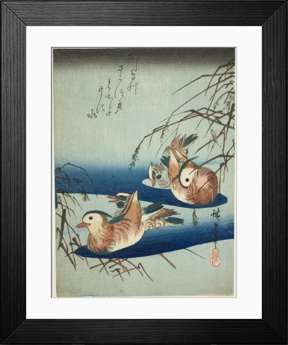 Framed Print : Mandarin ducks, n. d. Creator: Ando Hiroshige
