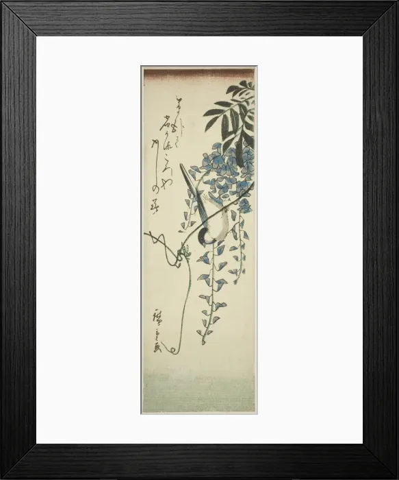 Framed Print : Bird and wisteria, n. d. Creator: Ando Hiroshige Framed Print : Bird and wisteria, n. d. Creator: Ando Hiroshige