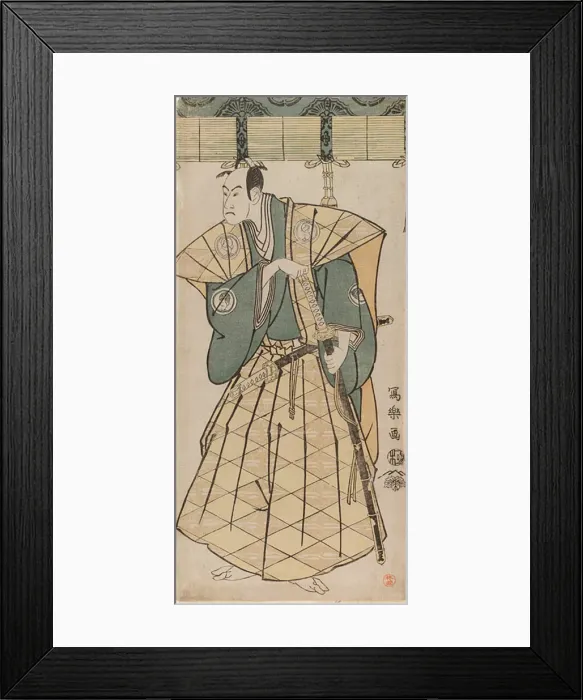 Framed Print : The actor Bando Hikosaburo III as Godai Saburo Chikatada, 1794. Creator: Toshusai Sharaku Framed Print : The actor Bando Hikosaburo III as Godai Saburo Chikatada, 1794. Creator: Toshusai Sharaku