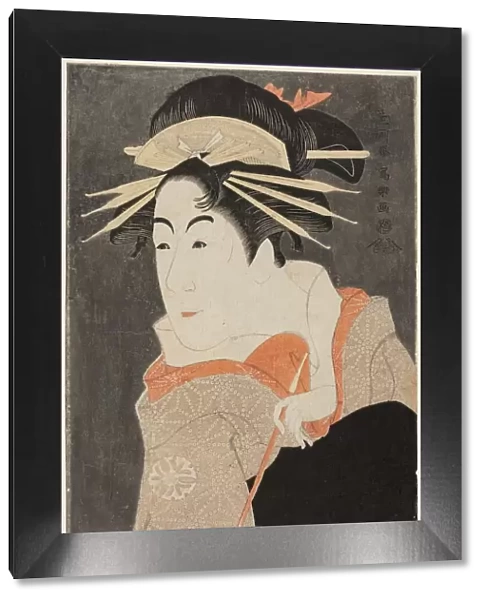The actor Matsumoto Yonesaburo as Shinobu in the guise of the courtesan Kewaizaka no Shosho, 1794. Creator: Toshusai Sharaku