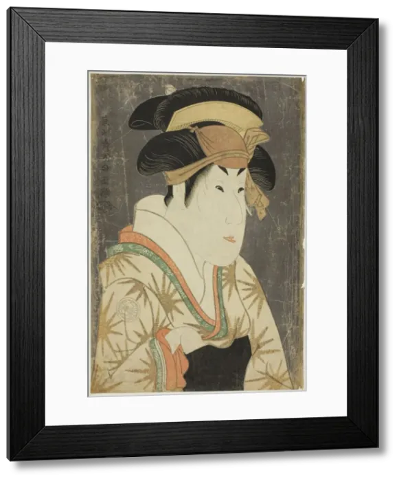 Framed Print : The actor Segawa Kikunojo III as Oshizu, wife of Tanabe Bunzo, 1794. Creator: Shunsho Framed Print : The actor Segawa Kikunojo III as Oshizu, wife of Tanabe Bunzo, 1794. Creator: Shunsho