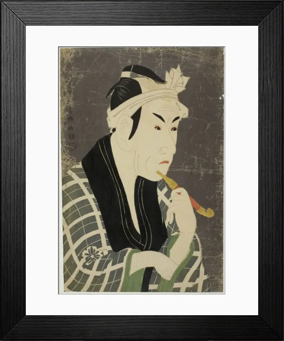 Framed Print : The actor Matsumoto Koshiro IV as Gorobei, 1794. Creator: Toshusai Sharaku Framed Print : The actor Matsumoto Koshiro IV as Gorobei, 1794. Creator: Toshusai Sharaku