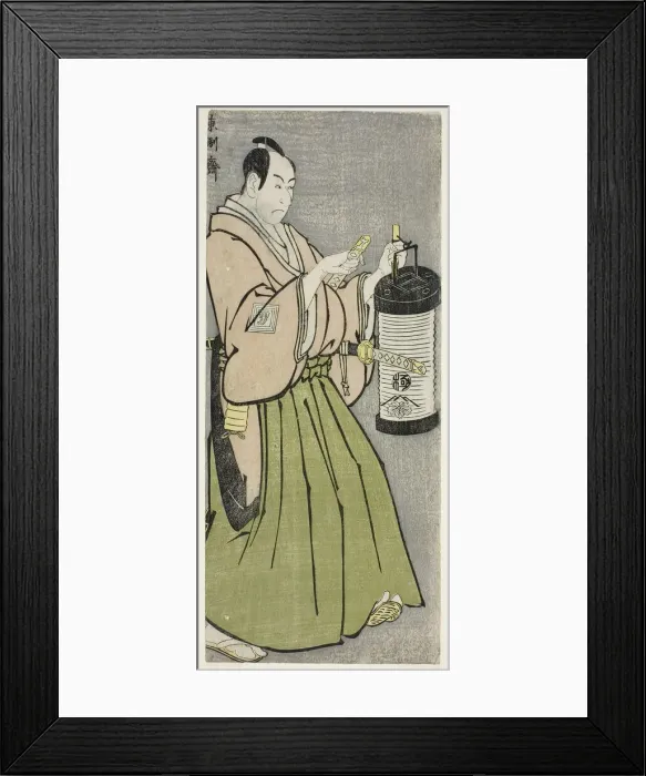 Framed Print : The Actor Ichikawa Omezo I as Tomita Hyotaro (Shodai Ichikawa Omezo no Tomita Hyotaro), 1794. Creator: Toshusai Sharaku Framed Print : The Actor Ichikawa Omezo I as Tomita Hyotaro (Shodai Ichikawa Omezo no Tomita Hyotaro), 1794. Creator: Toshusai Sharaku